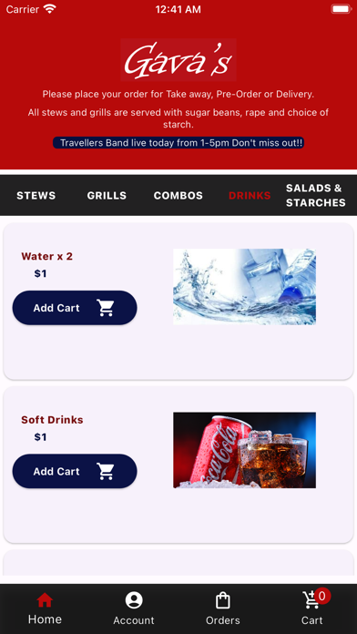 Gava's Restaurant Screenshot
