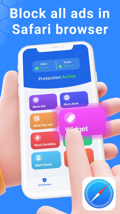 Ad blocker for Safari browser.