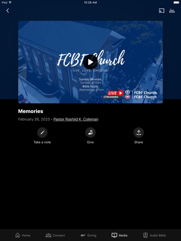 FCBF Church iPad screenshot 3 - Education app