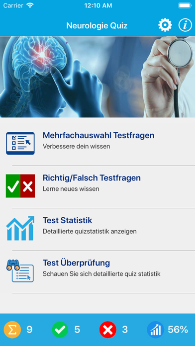 Neurologie Quiz Screenshot