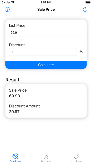 Discount Calculator - Percent Screenshot
