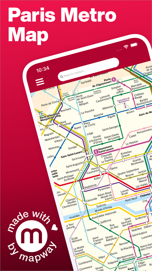 #1. Paris Metro Map and Routes (iOS) 由: Mapway Limited