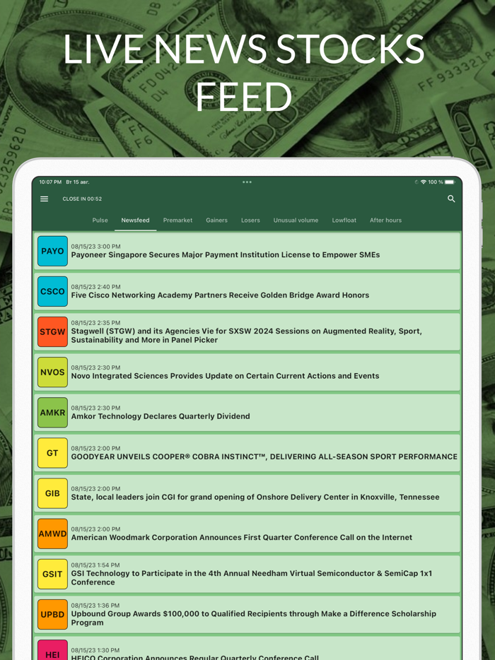 Realtime Stock Screener