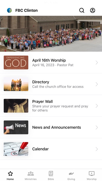 Screenshot 1 of First Baptist of Clinton, MO App
