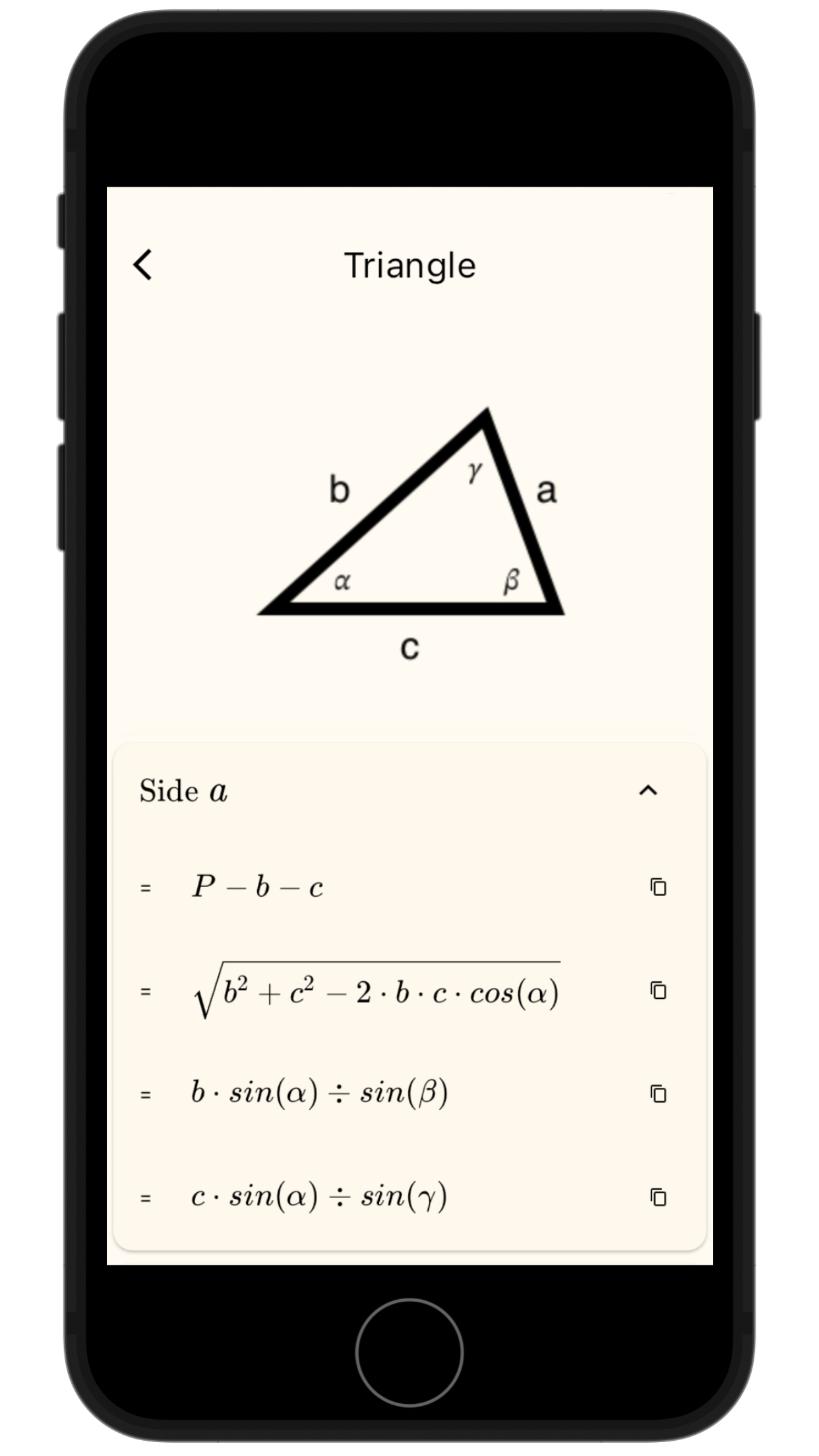 Geometry Formulary