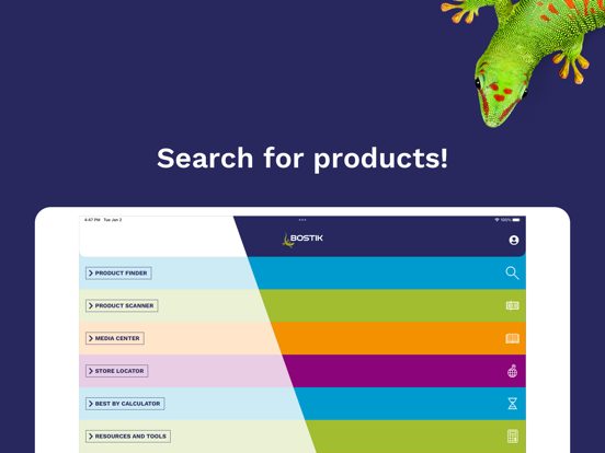 Bostik Pro iPad screenshot 1 - Reference app