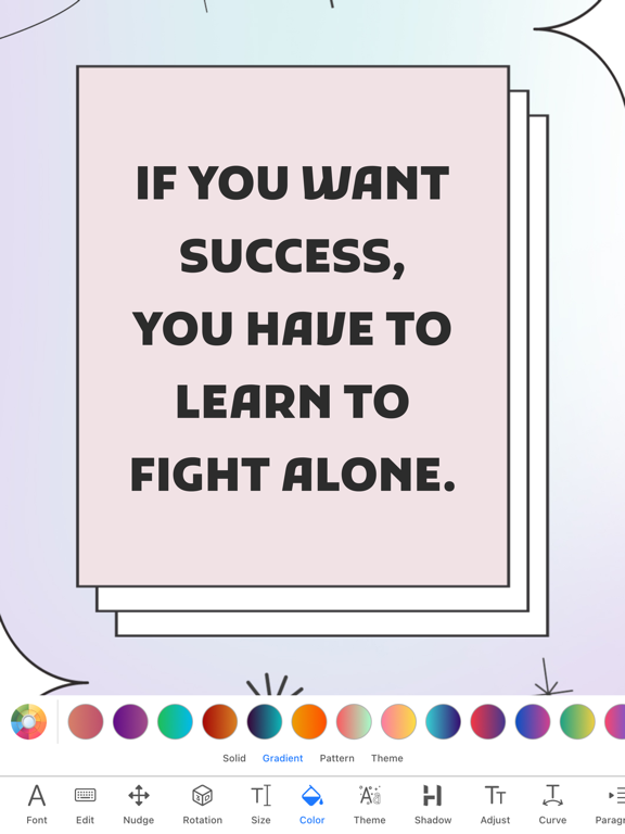 Quotes Creator, Text Art iPad screenshot 4 - Photo & Video app