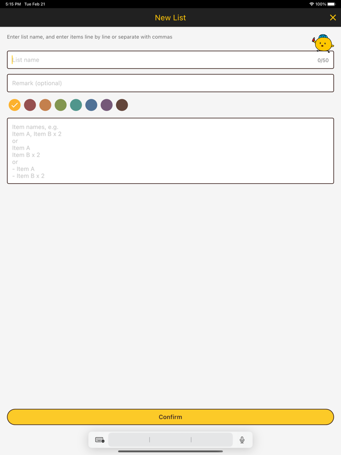 Chik Check - checklist tool