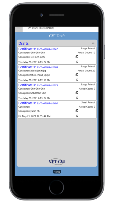 VET-CVI Screenshot