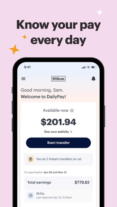 DailyPay On-Demand Pay Screenshot