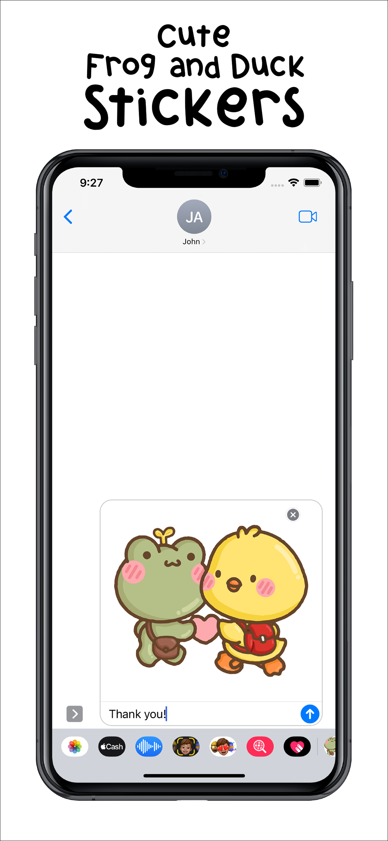 Cute Frog and Duck Stickers
