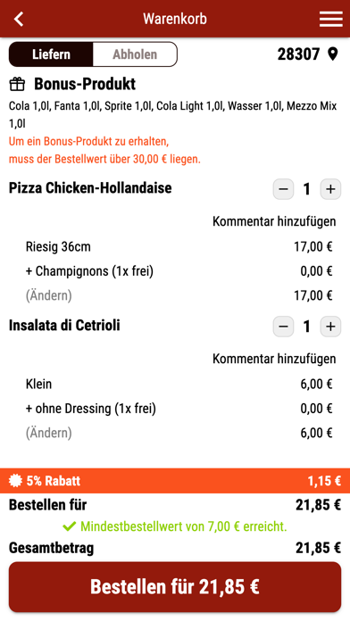 Pizza Out Bremen Screenshot