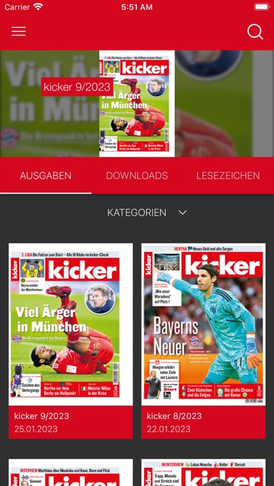 kicker eMagazine Screenshot