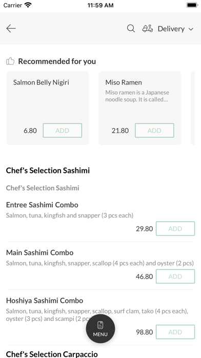 Hoshiya Japanese Cuisine Screenshot