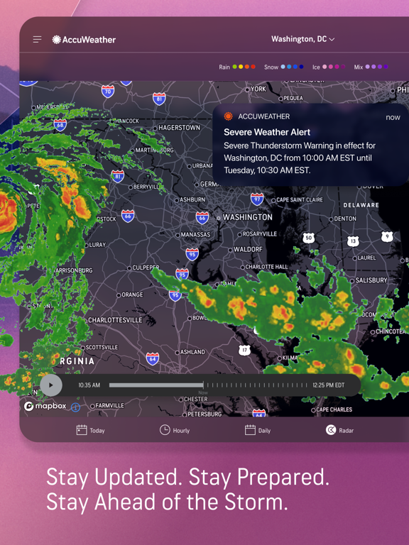 AccuWeather weerbericht iPad app afbeelding 3