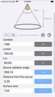 lumen calculator iphone screenshot 2