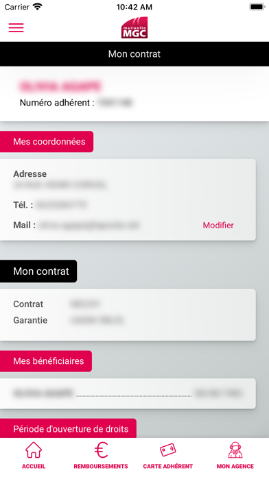 Mutuelle MGC – Espace Adhérent Screenshot