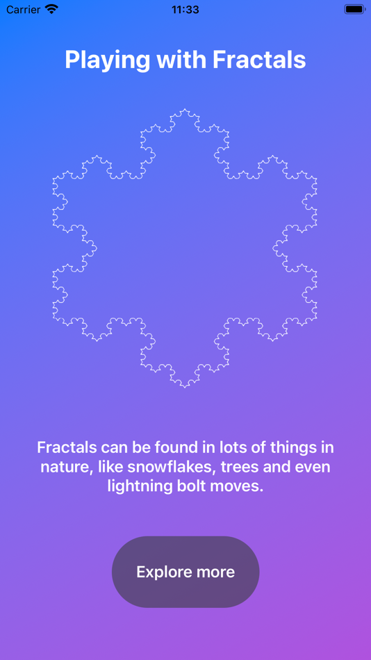 #1. Playing with Fractals (iOS) 由: Gabriel Leite