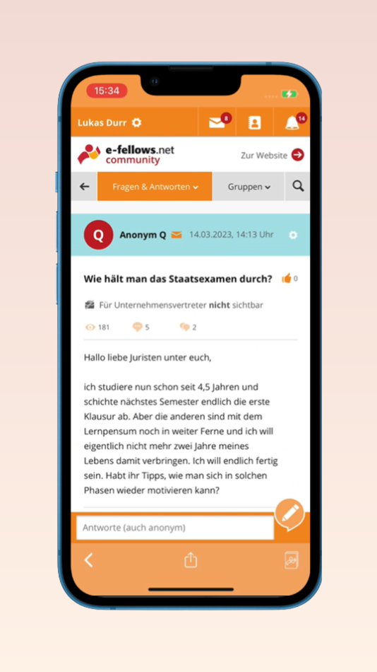 #5. e-fellows.net to go (iOS) Podle: e-fellows.net GmbH & Co KG