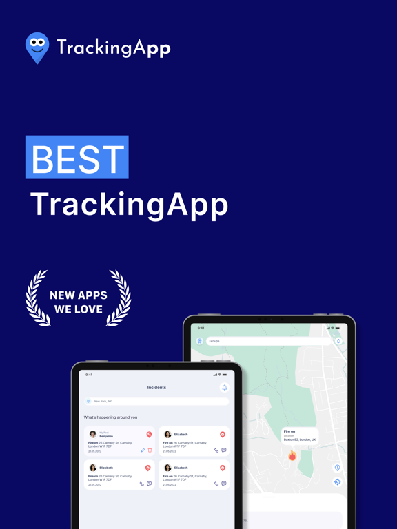 TrackingApp.com iPad screenshot 1 - Lifestyle app