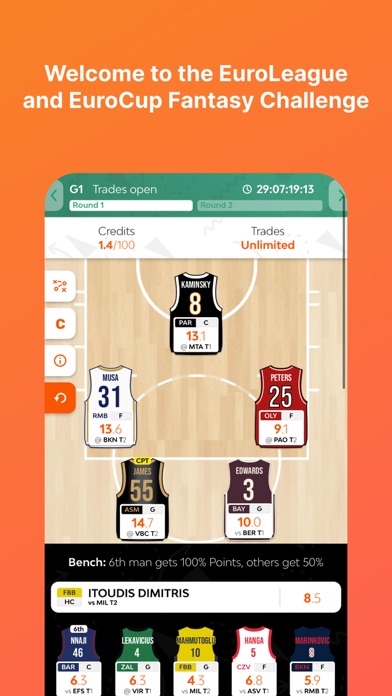 EuroLeague Fantasy Challenge Screenshot