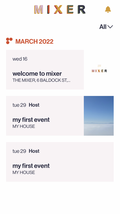 Mixer Events Screenshot