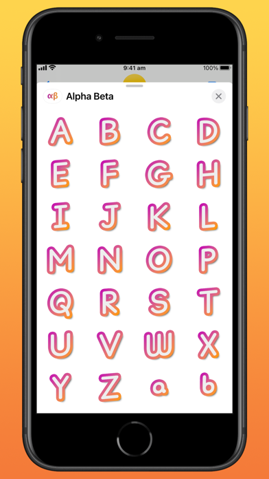 Alpha Beta Stickers Screenshot