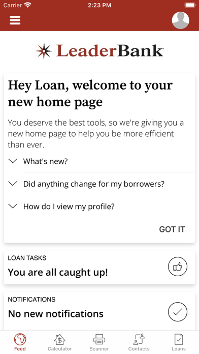 Leader Bank Loan Center Screenshot