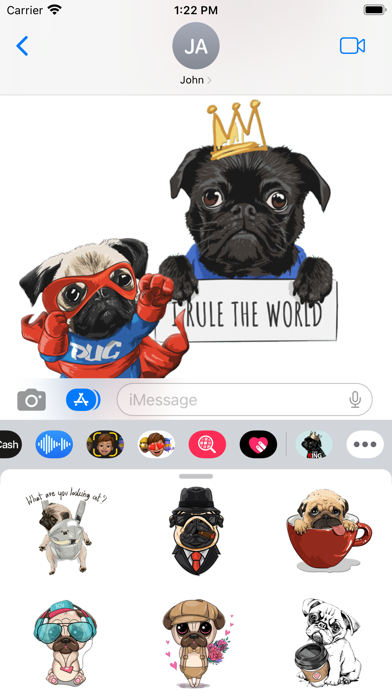 King Pug Stickers Screenshot
