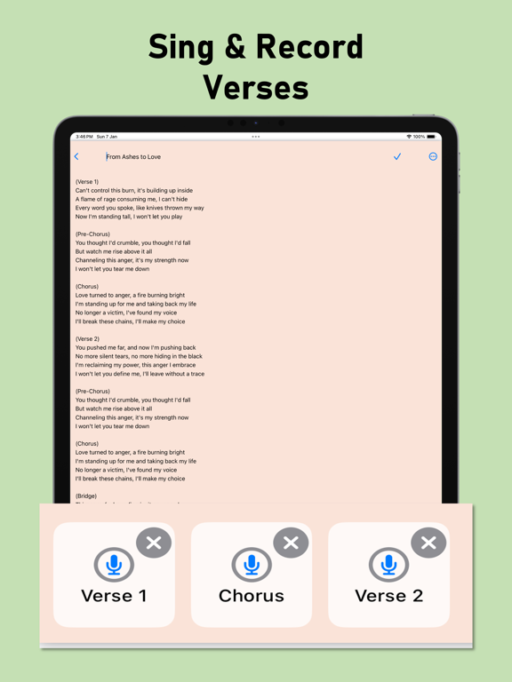 AI Lyric Generator Song Writer iPad screenshot 4 - Music app