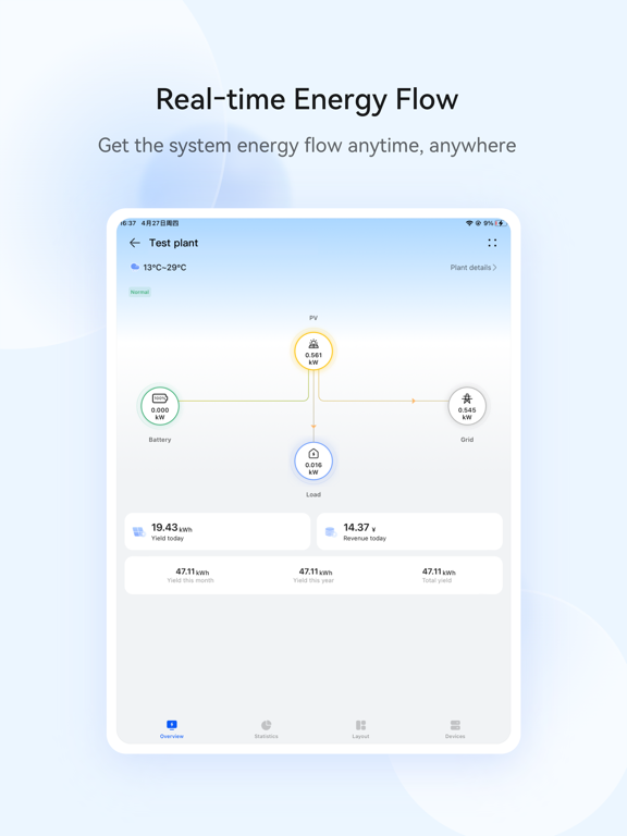 FusionSolar iPad app afbeelding 2