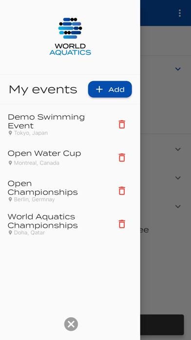 World Aquatics Events Insider Screenshot