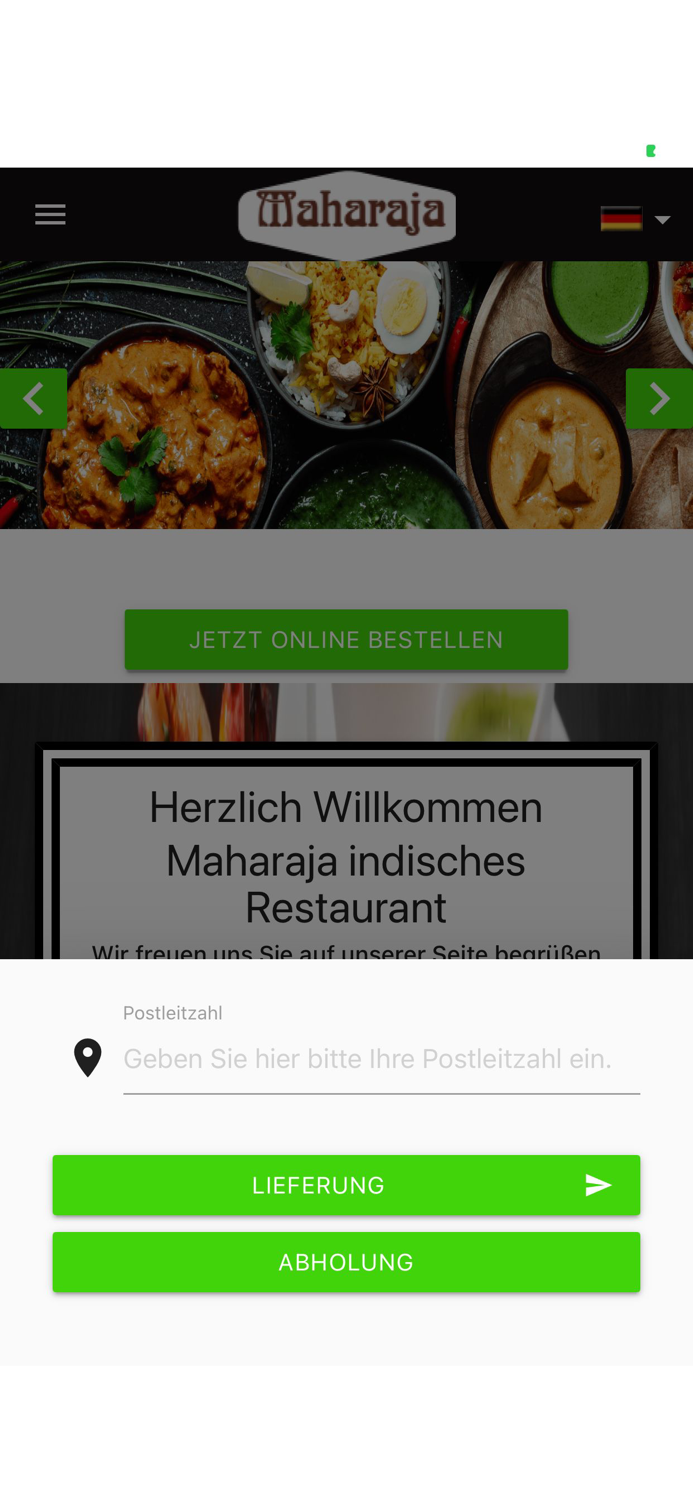 Maharaja Restaurant Indisches