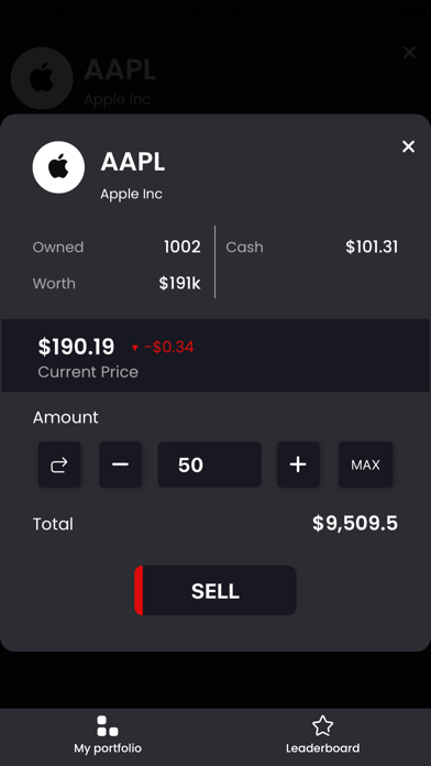 Gain4Fun Stock Market Sim Game Screenshot