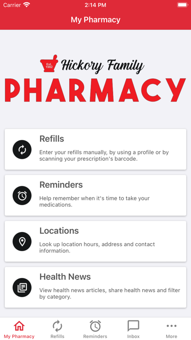 Hickory Family Pharmacy Screenshot