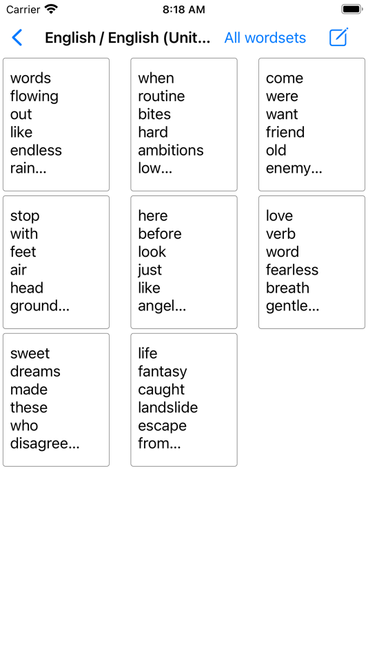 #2. Find the words (iOS) 由: NO WOO KYOUNG