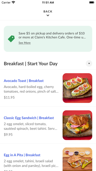 Claire's Kitchen Cafe Screenshot