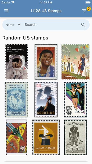 US Stamps Collecting Screenshot