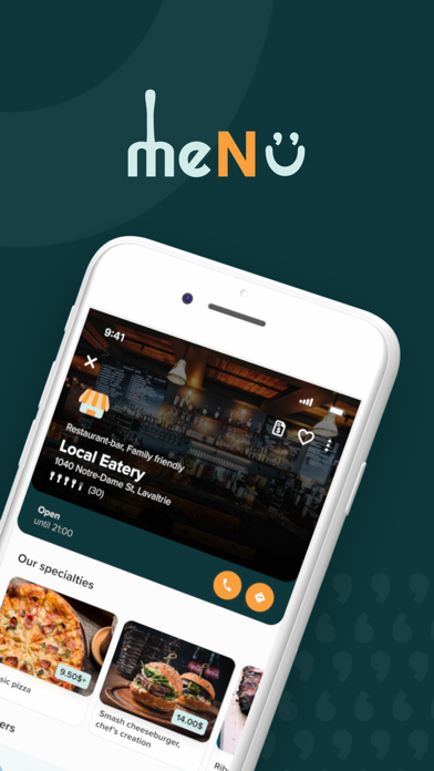 Me N ü - Restaurant menus Screenshot