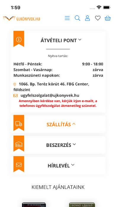 Új Könyvek App Screenshot