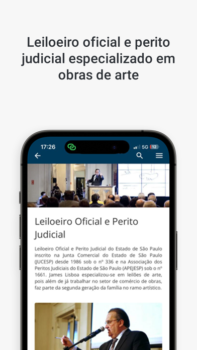 Leilão de Arte James Lisboa Screenshot