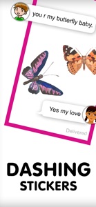 Butterfly Loving Stickers screenshot #3 for iPhone