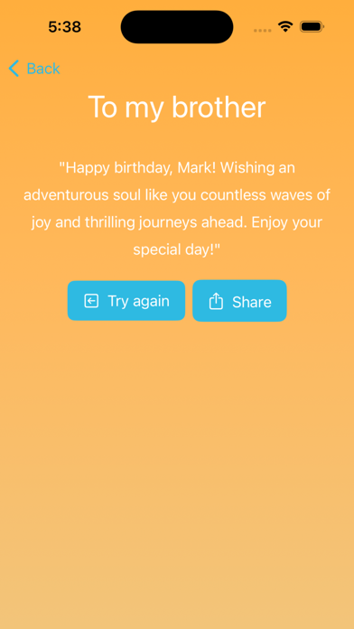Help me write this card! Screenshot