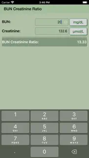 bun creatinine ratio calculato iphone screenshot 4