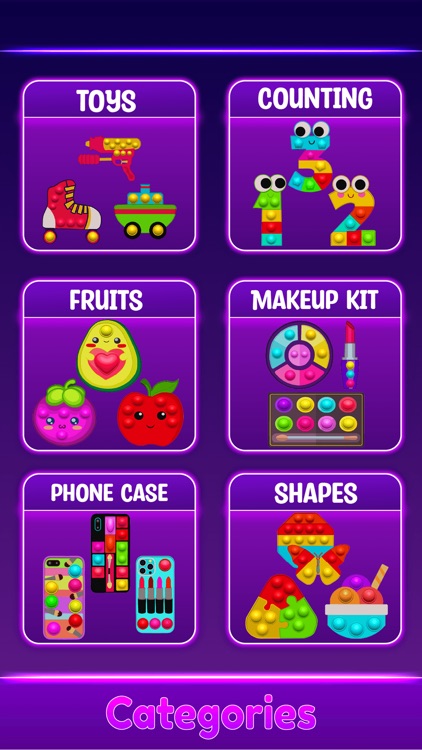 Pop It Neon 3D Antistress Toys