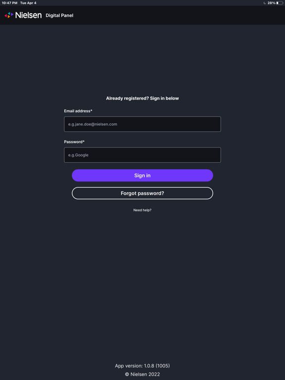 App screenshot