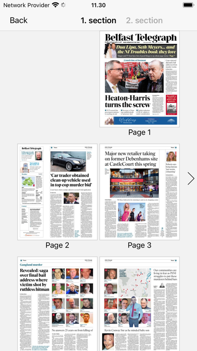Belfast Telegraph Newsstand Screenshot