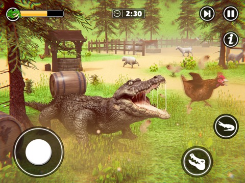 飢えたワニ野生動物の攻撃 サバイバルゲームのおすすめ画像1