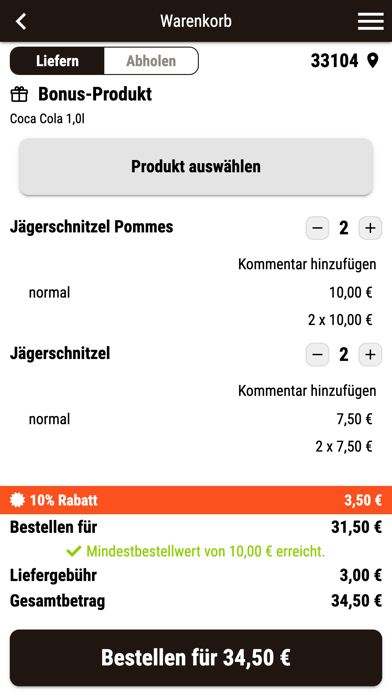 Grill Pizzeria Parga Paderborn Screenshot