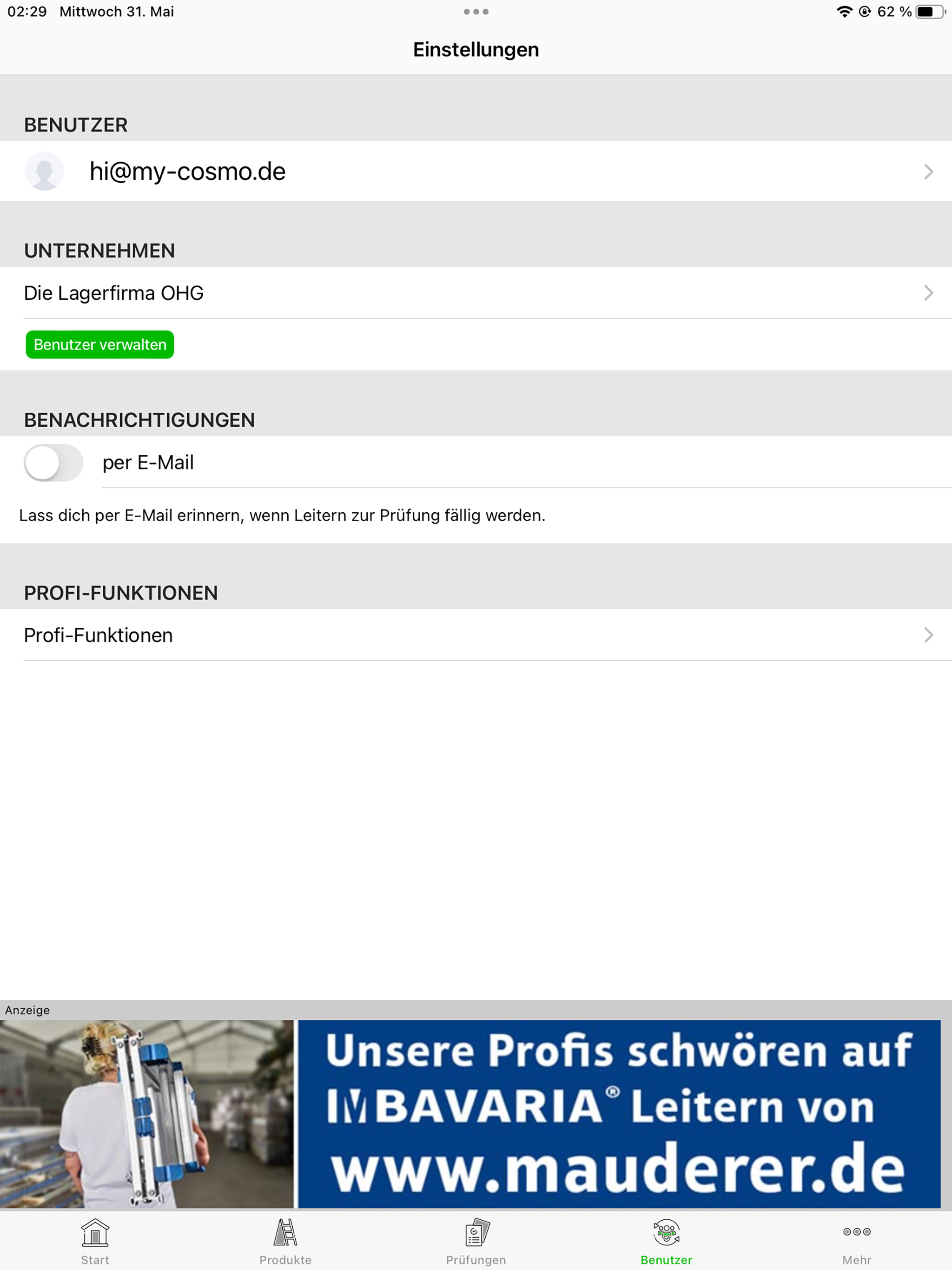 MyCosmo Leiterprüfer